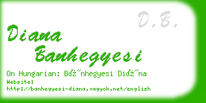 diana banhegyesi business card